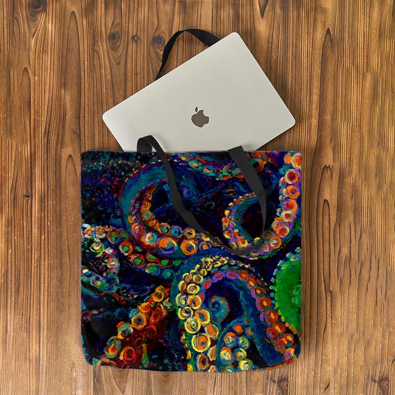 Mysterious Rainbow Octopus Tentacles Art Print Bag - image 2