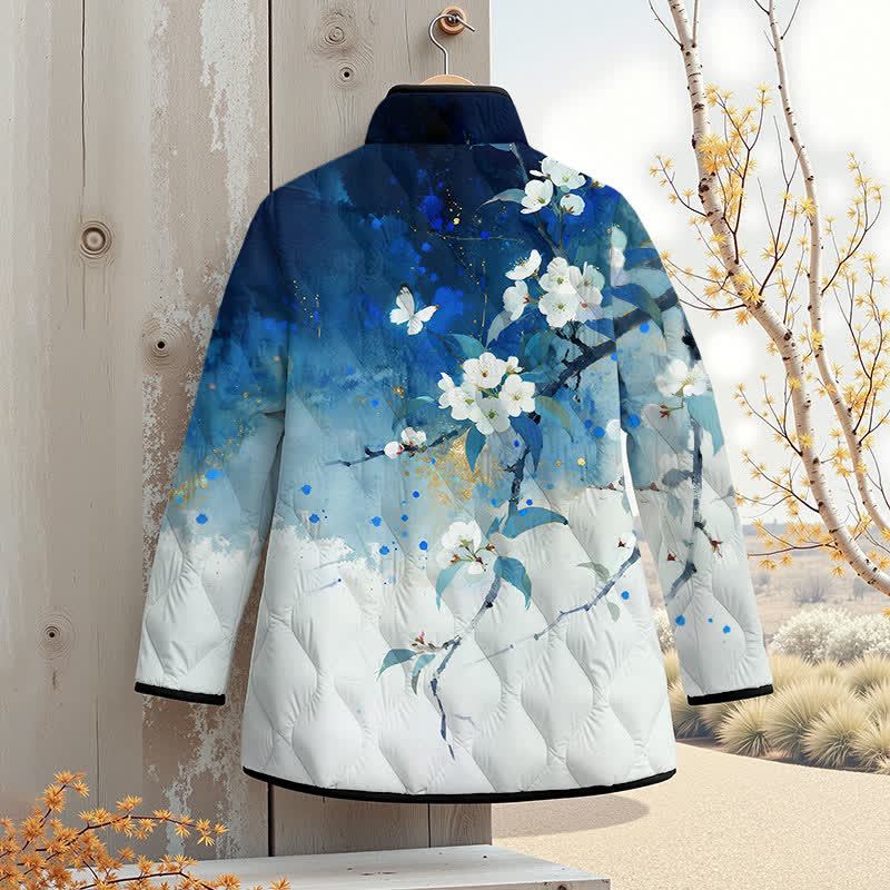 Japanese Ink Splash Sakura Art Print outerwear jackets - image 2