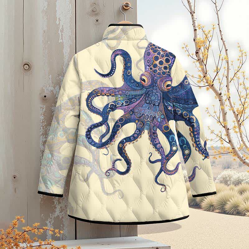 Unique Exquisite Octopus Pattern Art Print Outerwear Jackets - image 2