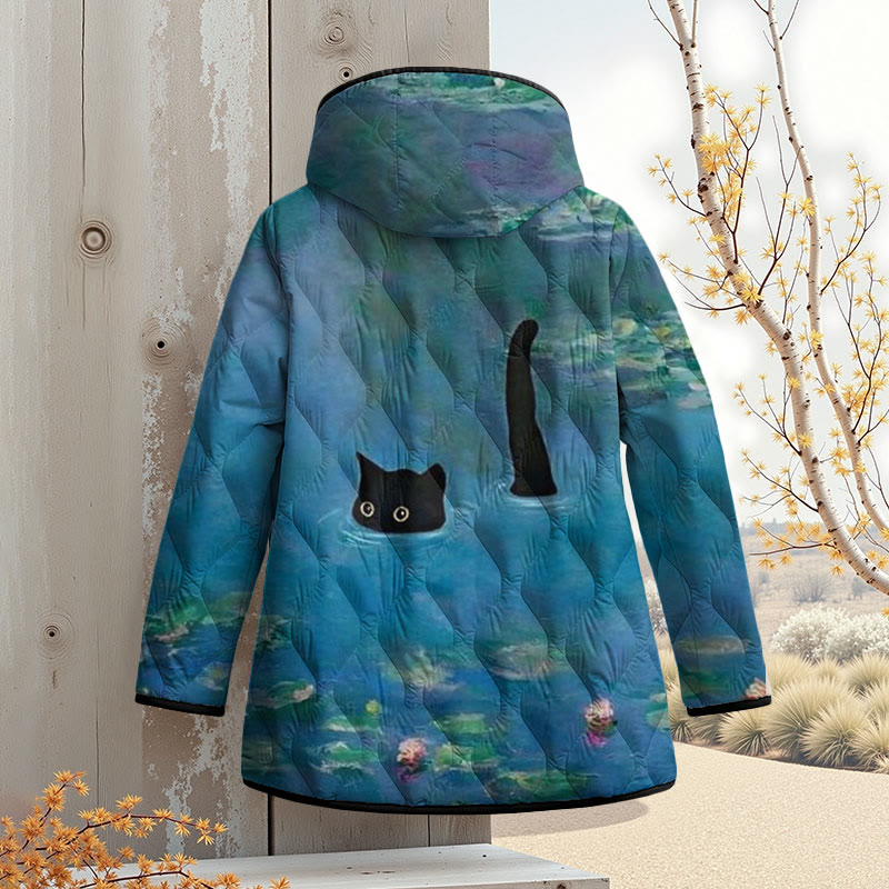 Oil Painting Cat Art Print Zipper Jackets - image 2