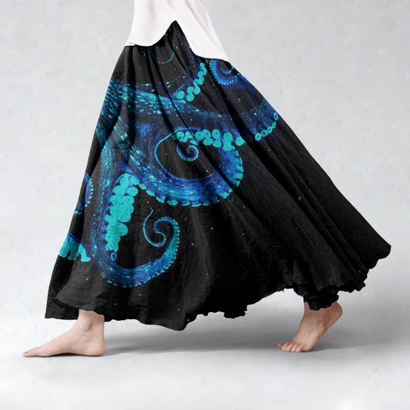 Three-dimensional Creative Octopus Skirt - Blue - 5XL - image 1