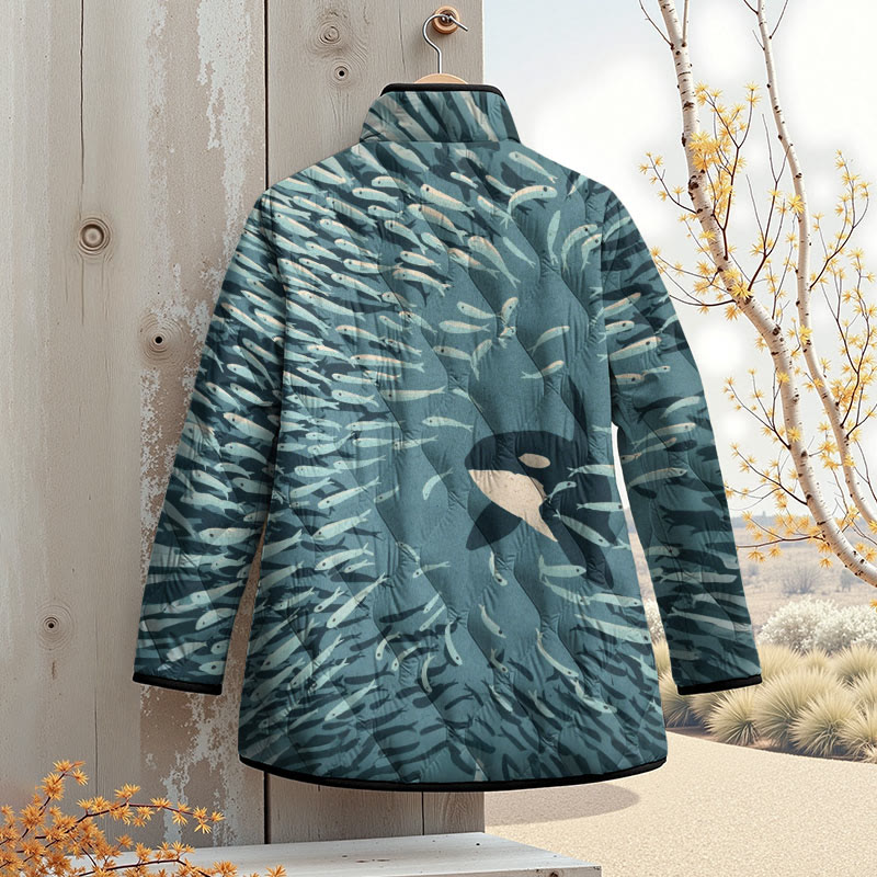 Orca And Herring Ball Art Print Outerwear Jackets - image 2