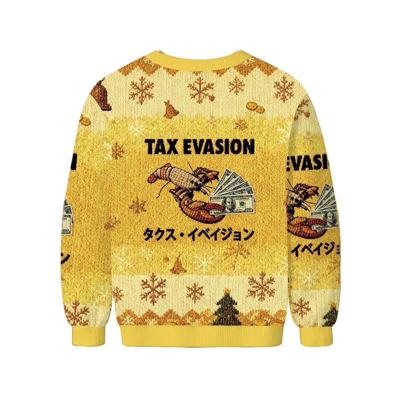 Japanese Style Fun Lobster Print Long Sleeved Sweater - image 2