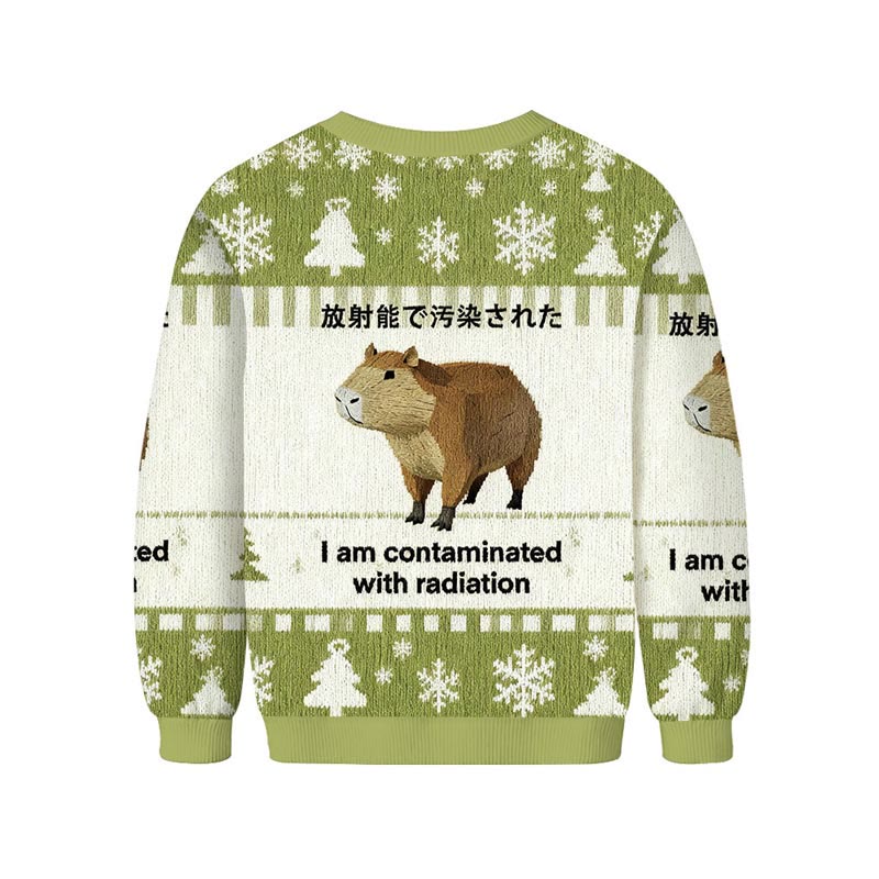 Contaminated With Radiation Animal Long Sleeved Sweater - image 2