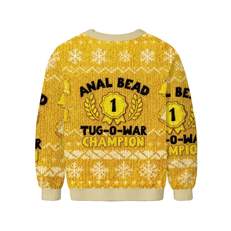 Bead Tug O War Champion Funny Christmas Long Sleeved Sweater - image 2