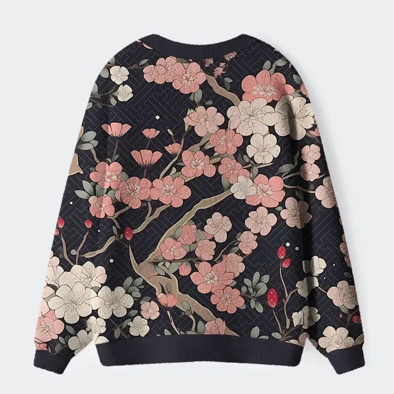 Blooming Sakura Long Sleeved Sweater Cardigan - image 2