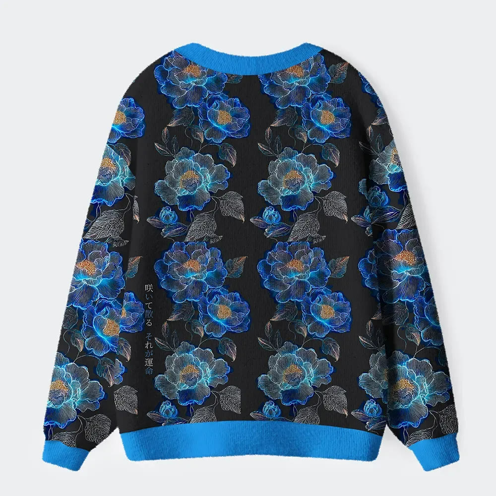 The Sea Of Flowers In The Darkness Long Sleeved Sweater Cardigan - image 2