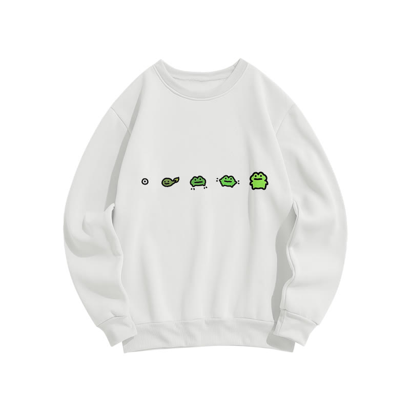 Frog Life Cycle Diagram Long Sleeved Sweatshirt - White - US16-18(2XL) - image 2