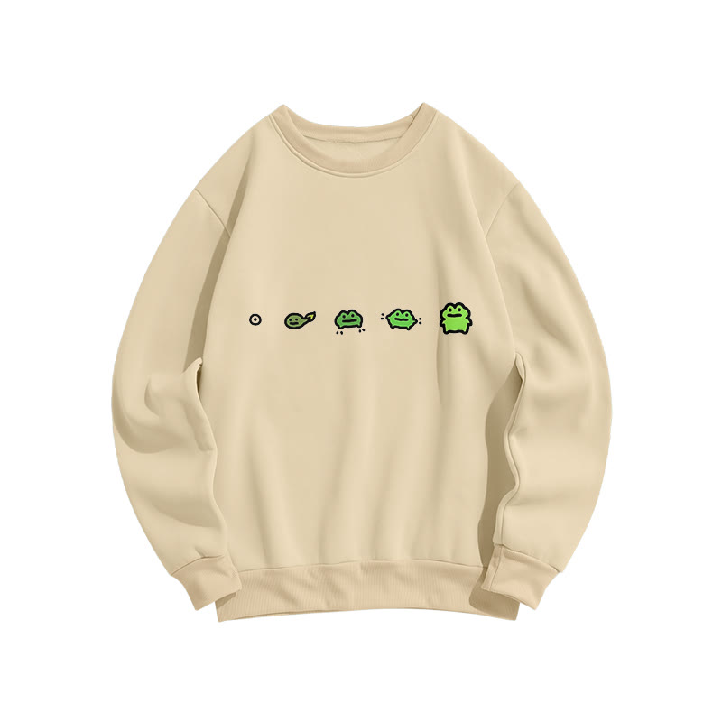 Frog Life Cycle Diagram Long Sleeved Sweatshirt - Apricot - US16-18(2XL) - image 1