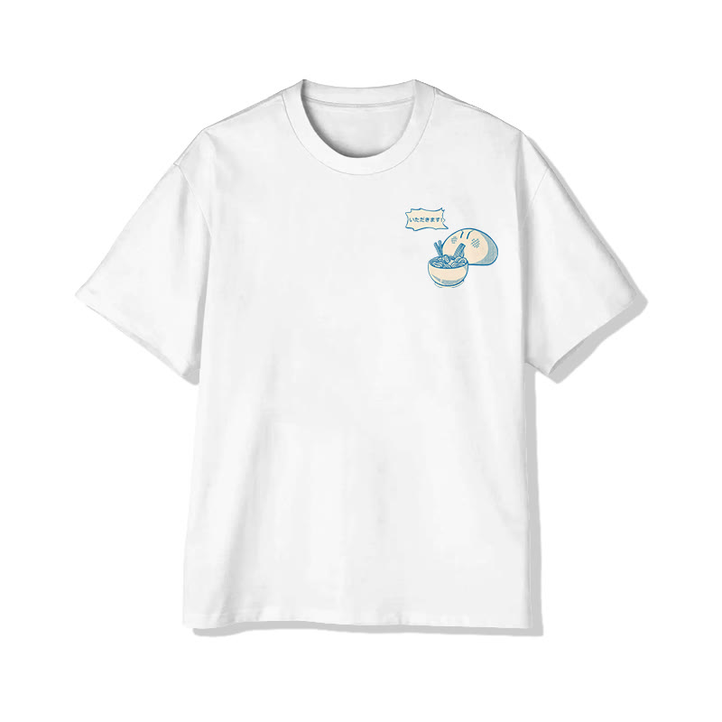 Unisex Ramen Lover Printed Short Sleeve Crew Neck T-Shirt - image 4