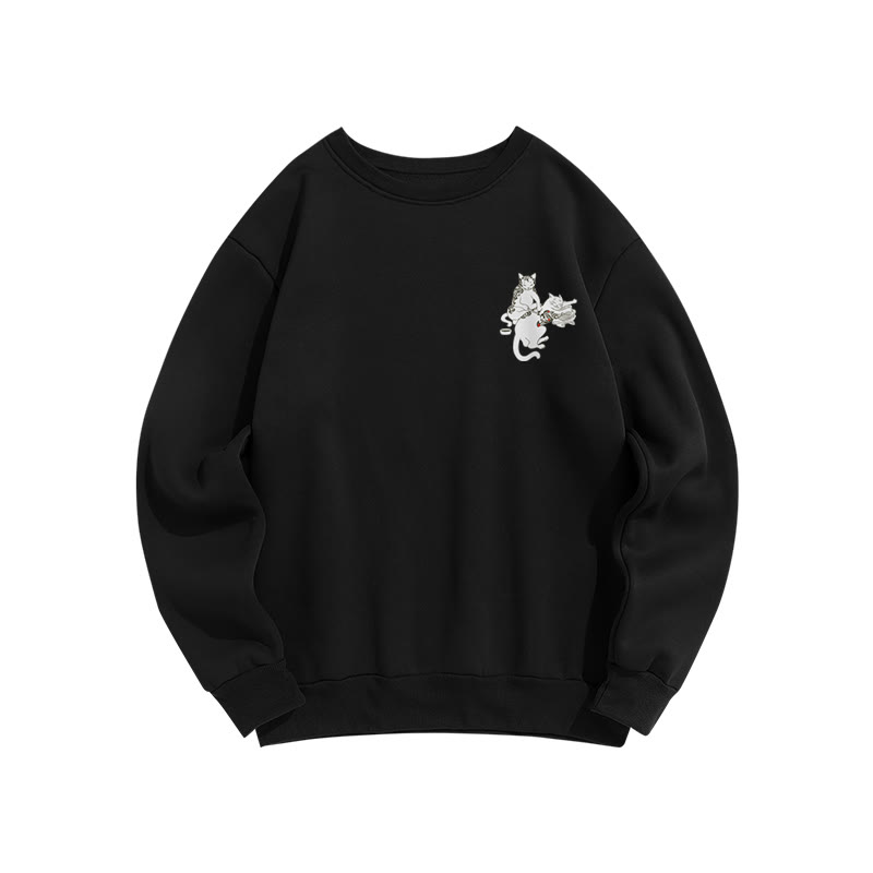 Unisex Tattoo Lounge Print Long Sleeve Crew Neck Sweatshirt - image 7
