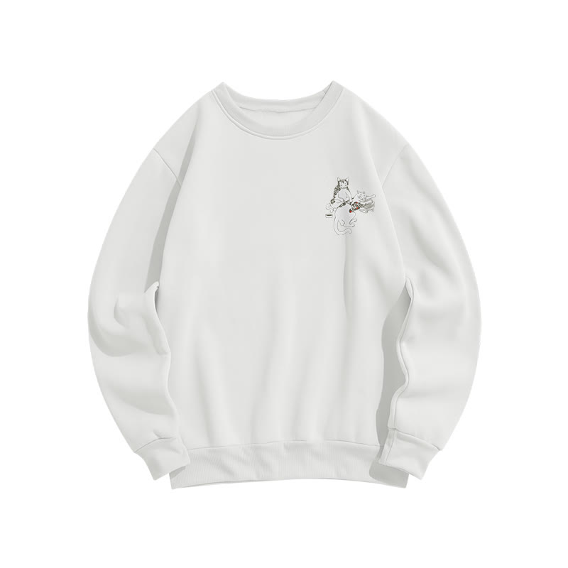 Unisex Tattoo Lounge Print Long Sleeve Crew Neck Sweatshirt - image 2