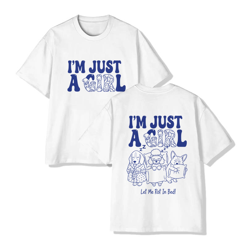  Let Me Rot In BedPrint Short Sleeved Crew Neck T-Shirt - White - 2XL - image 3