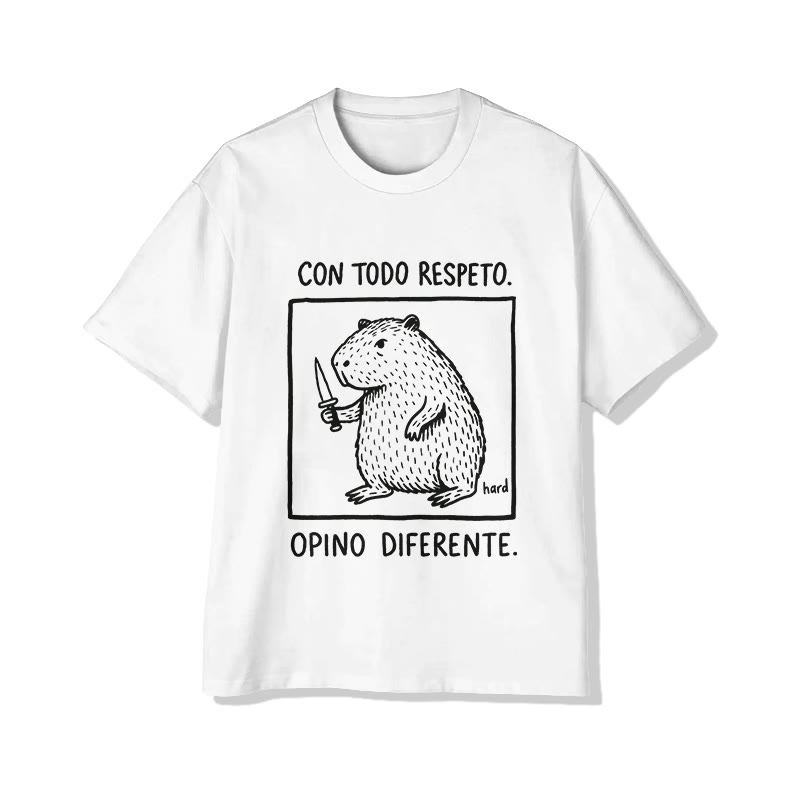 Unisex Humorous And Sarcastic Slogans Print Short Sleeve Crew Neck T-Shirt - White - 2XL - image 2