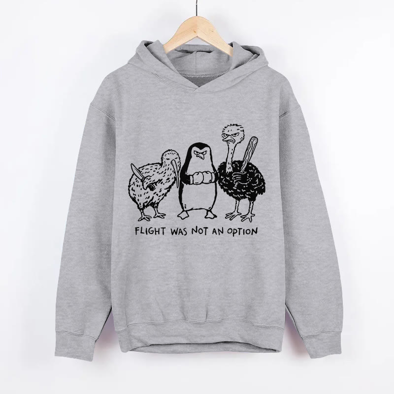 Unisex A Tough Decision Pattern Long Sleeved Hoodie - Grey - US44-46(8XL) - image 2