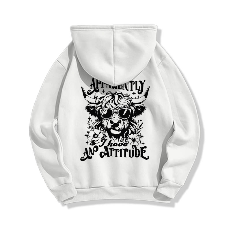 Vintage Cool Highland Cattle Print Hoodie - image 6