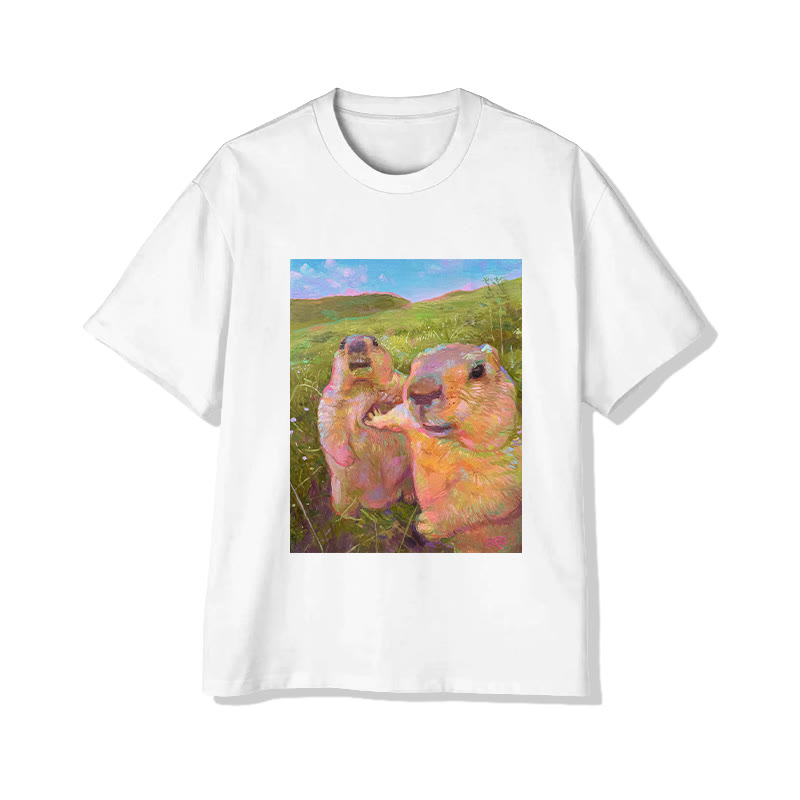 Unisex  Stay Calm Emoji Pack Print Short Sleeved Crew Neck T-Shirt - White - 2XL - image 1