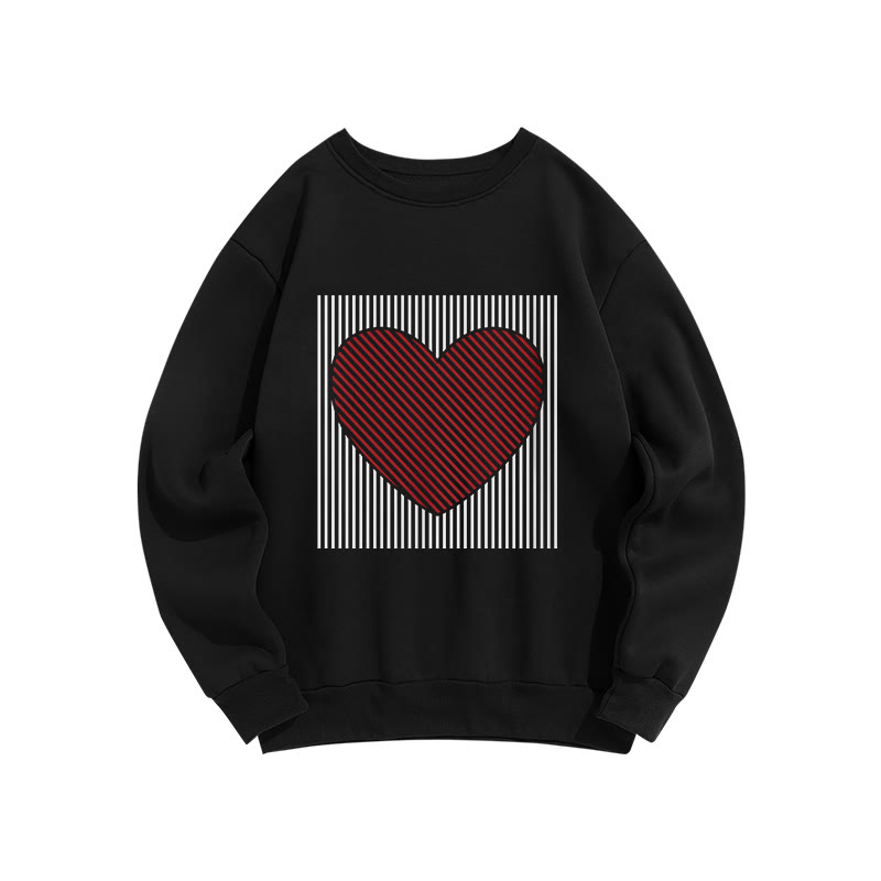 Valentine's Day Heart Print Casual Sweatshirt - image 7