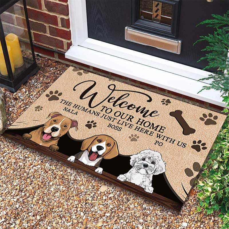 Fun Cat And Dog Text Anti-slip And Wear-resistant Floor Mat - 1 - 60*90cm - image 1