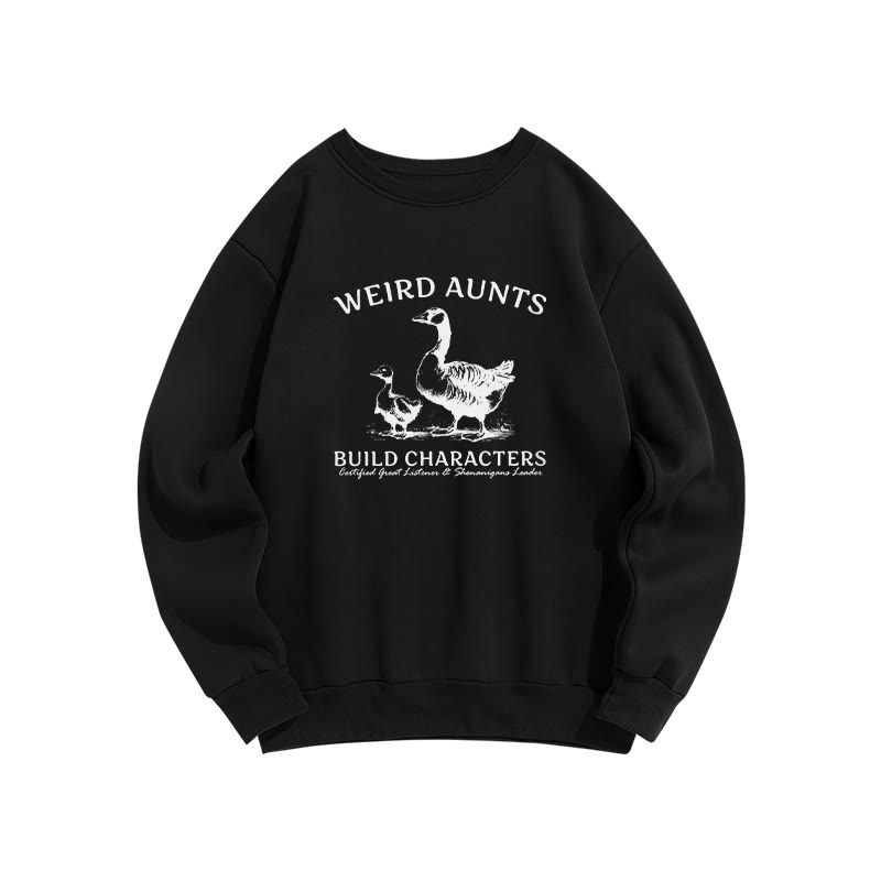 Weird Aunt Graphic Goose Club Print Sweatshirt - Black - US16-18(2XL) - image 4