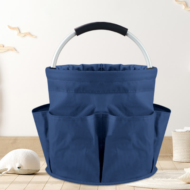 Outdoor Beach Portable Waterproof Storage Basket - Navy Blue - 29*27 - image 1