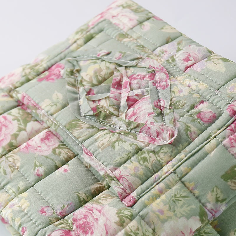 Elegant Floral Pattern Quilted Storage Basket - image 21