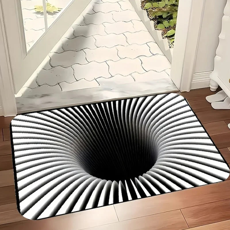 3D Visual Effect Wear-resistant And Stain-resistant Bath Mat - Stripes - 80*120cm - image 1