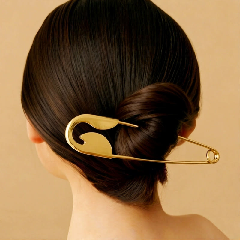 Funny Cool Style Oversized Metal Hairpin Accessory - Golden - 16*9*0.5cm - image 2