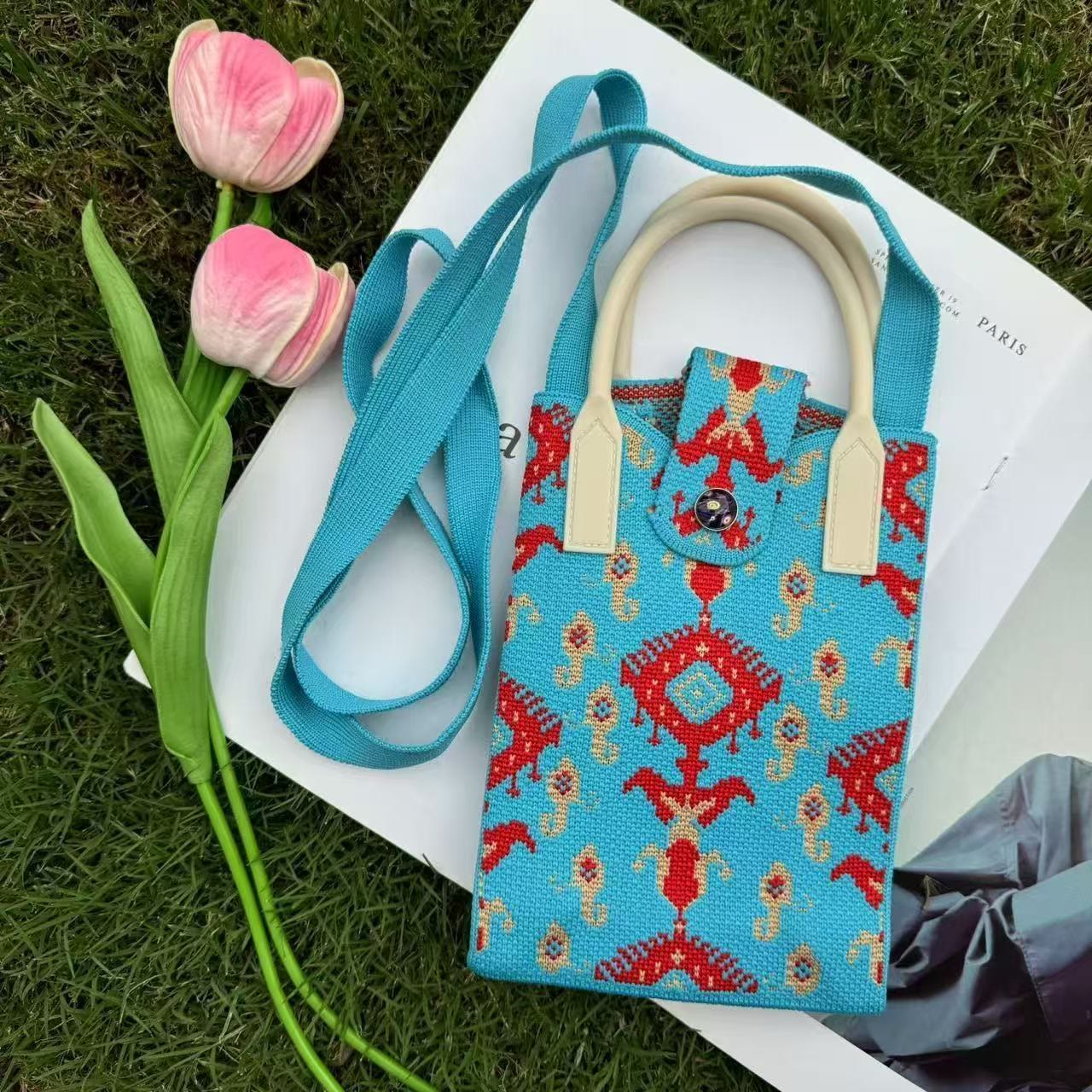 Boho Ethnic Patterns Knitted Crossbody Bag - 18 - 18*4.5*12cm - image 19