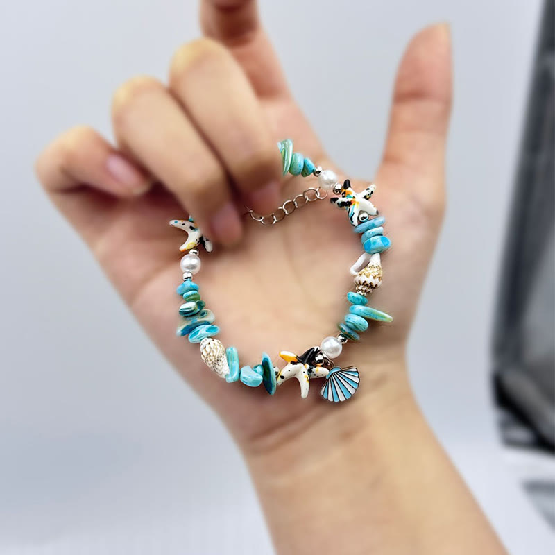 Beach Shell And Starfish Handmade Bracelet - image 4