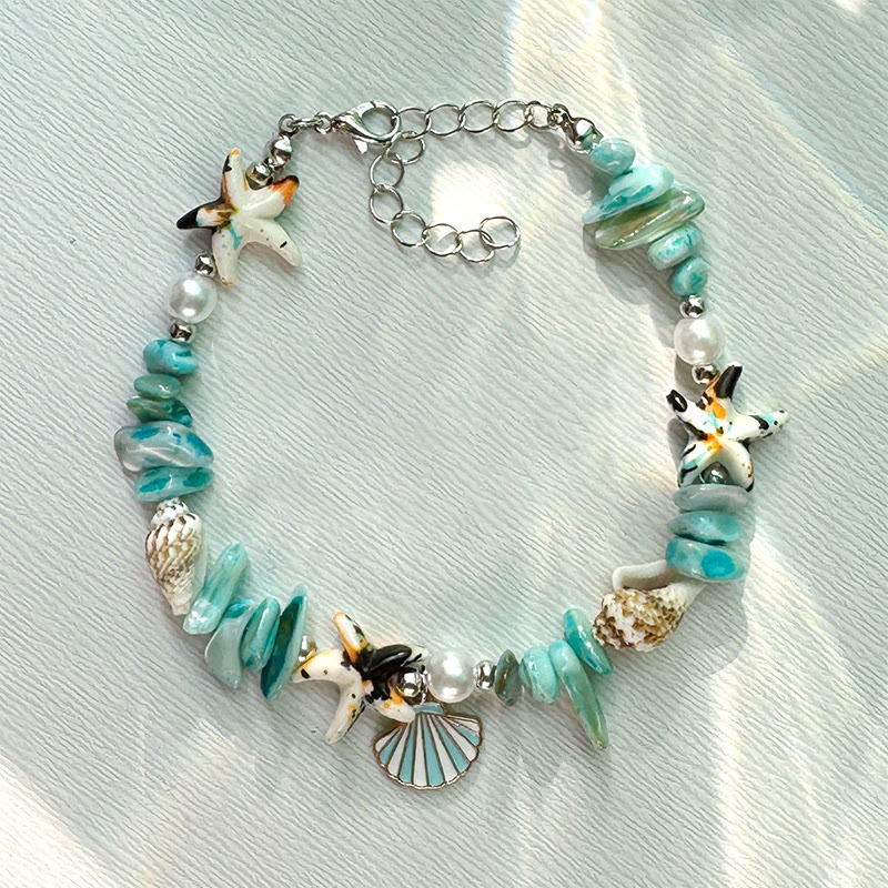 Beach Shell And Starfish Handmade Bracelet - image 3