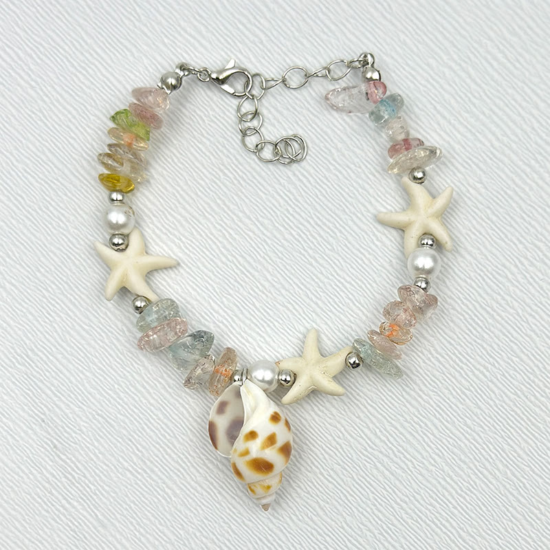 Beach Shell And Starfish Handmade Bracelet - 11 - 15-20cm - image 18
