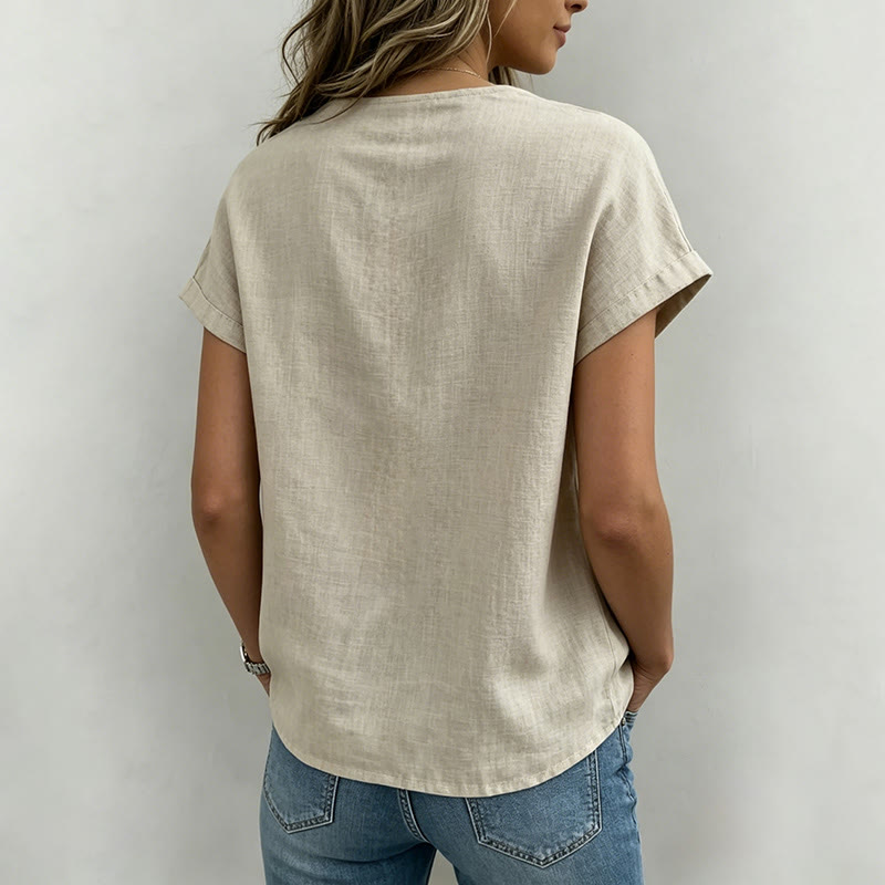 Elegant Twisted Knot Neck Casual Blouse - image 2