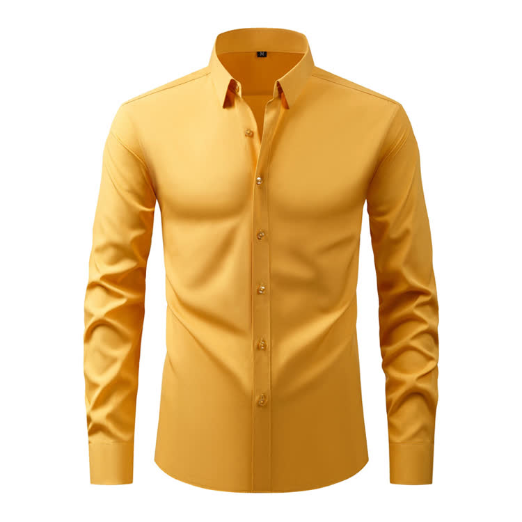 Gentle Office Man High Elasticity Non-iron Thin Shirt - Light Blue - 3XL - image 30