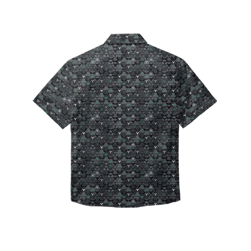 Men’s Dark Scale Pattern Polo Shirt  - image 2