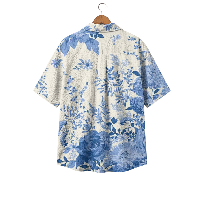 Summer Tide Resort Cuban Collar Print Shirt - image 2