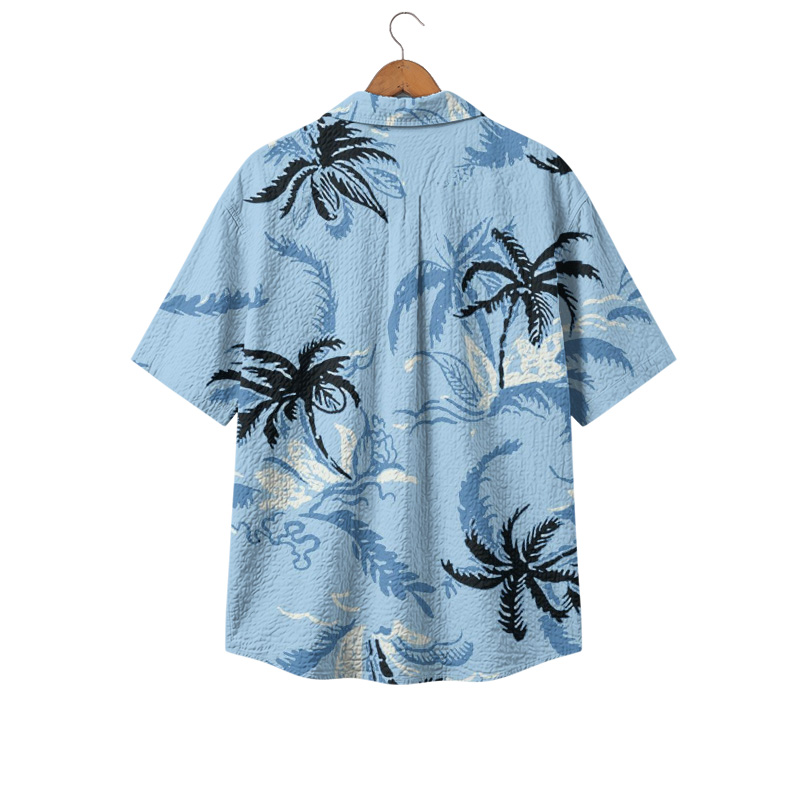 Sunset Shore Aloha Wave Print Cuban Collar Shirt - image 2