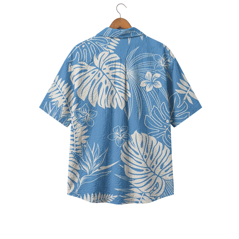 Vacation Monstera Bloom Cuban Collar Shirt - image 2