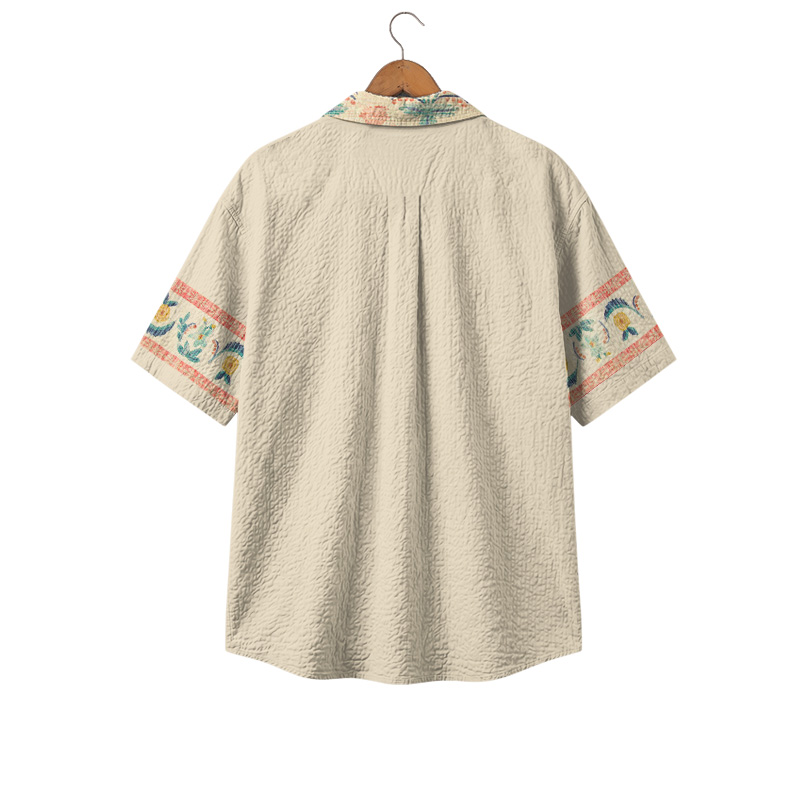 Summer Escape Textured Cuban Collar Shirt - image 2
