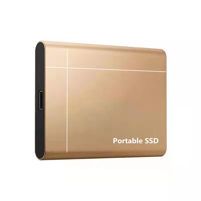 Portable External SSD, High-Speed Solid State Drive, 500GB 1TB 2TB Storage for Laptop, Desktop & Mobile Devices - Golden - 1pc - image 6
