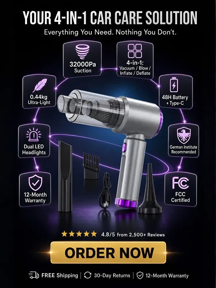 🌪️⚡ 32,000 Pa storm-force suction erases all dirt instantly! - image 1