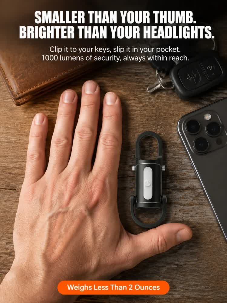 Ultra-bright keychain flashlight with mobile phone charging capability - image 4