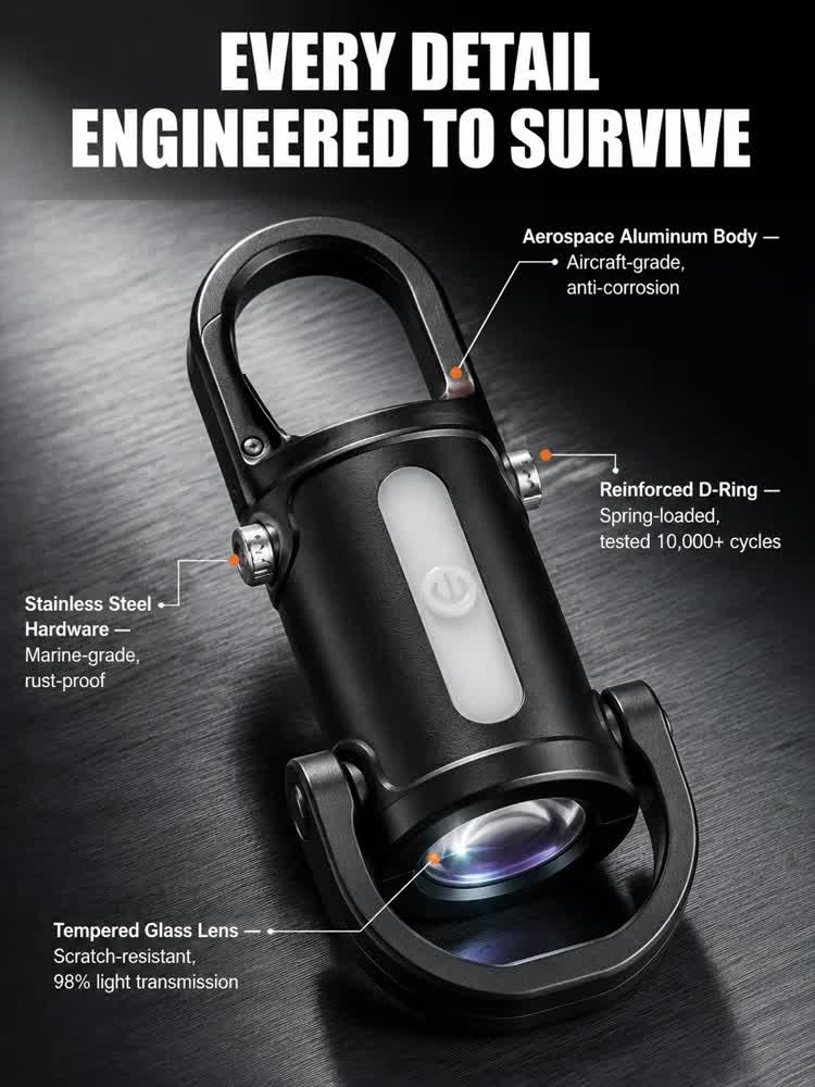 Ultra-bright keychain flashlight with mobile phone charging capability - image 2