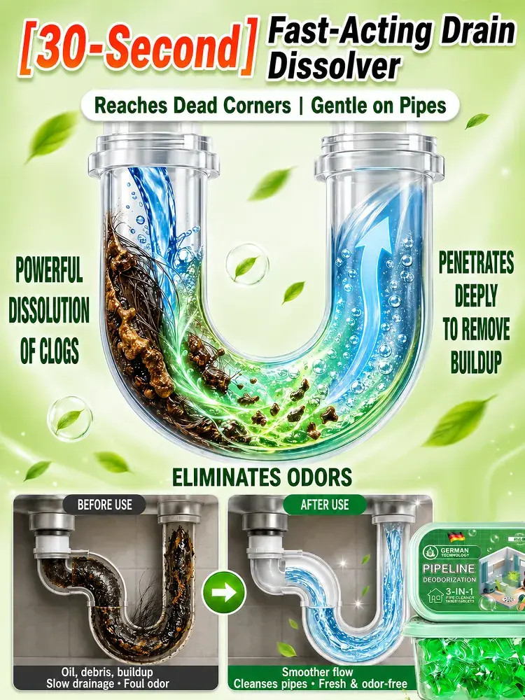 3-in-1 German Formula Fast-Acting Drain Dissolver Pods – No-Touch PVA Water-Soluble Film Technology - image 4