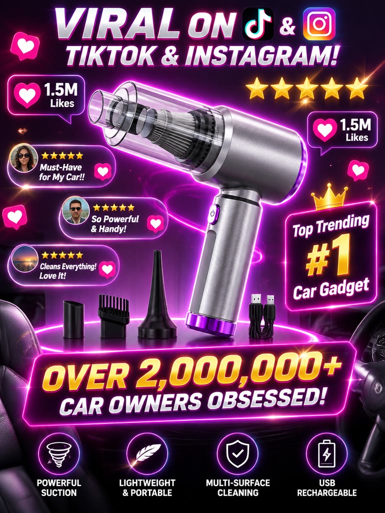 32,000Pa Powerful Cordless Car Vacuum Cleaner - image 2