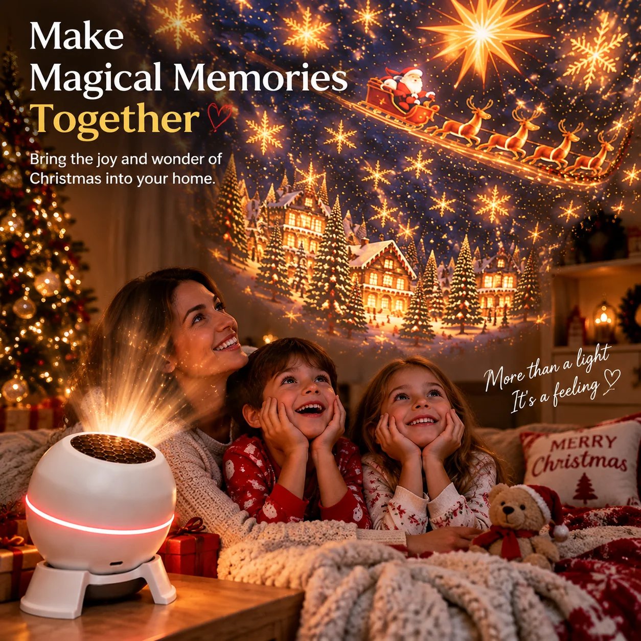 Turn Any Room Into a Christmas Wonderland – Holiday Projection Night Light - image 4