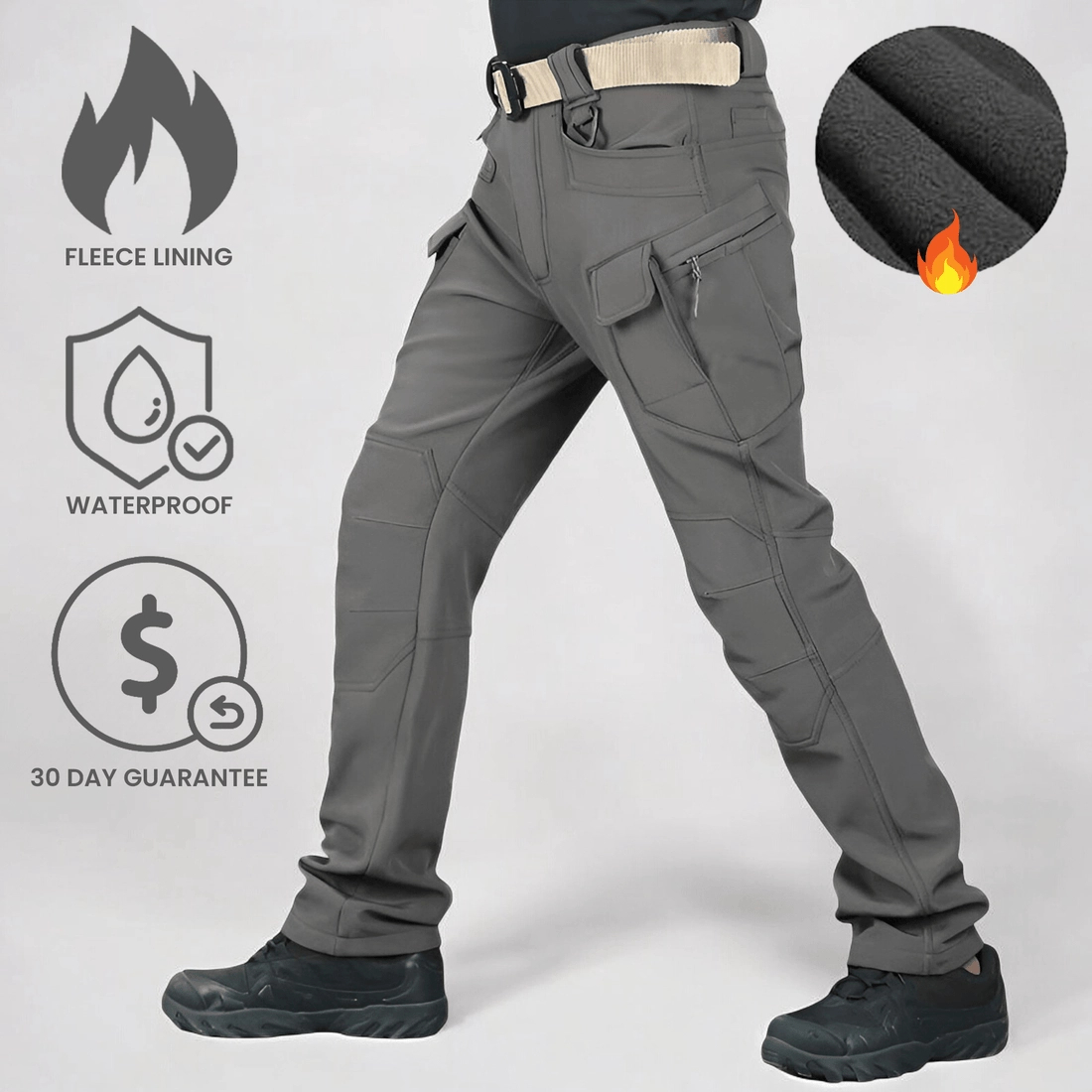 Fleece Lined Waterproof Utility Trousers - image 1