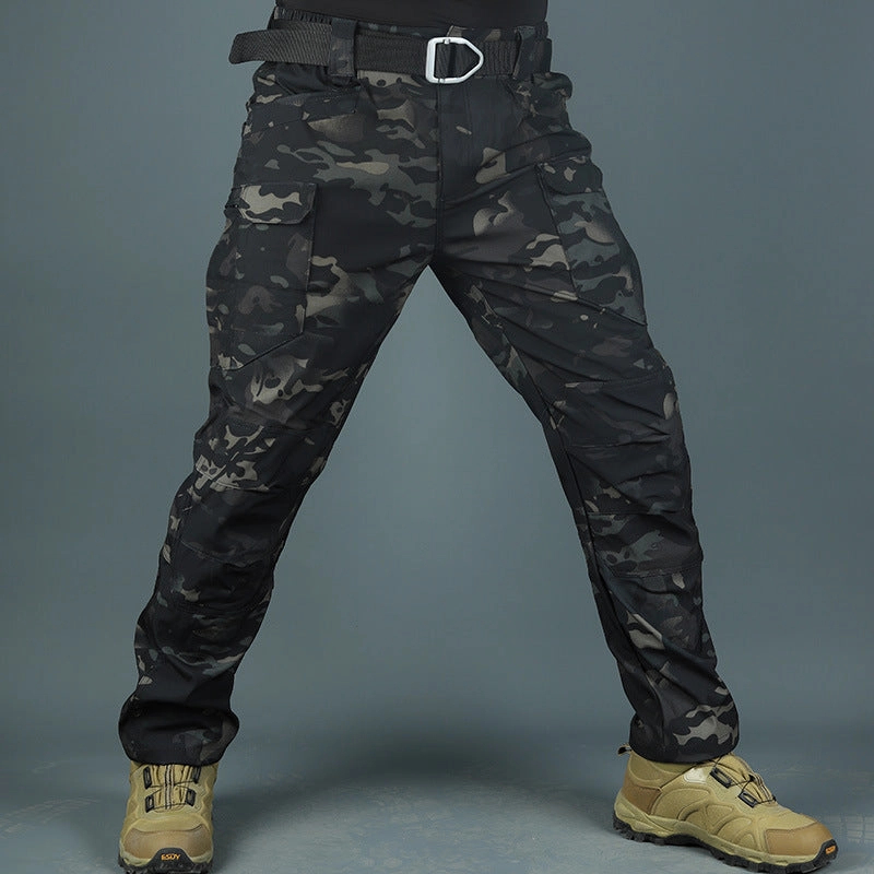 Fleece Lined Waterproof Utility Trousers - Black Camo - 3XL - image 9