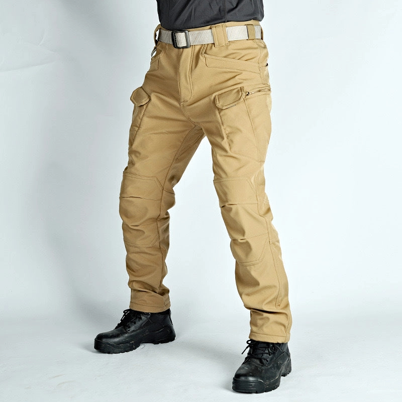 Fleece Lined Waterproof Utility Trousers - Khaki - 3XL - image 10