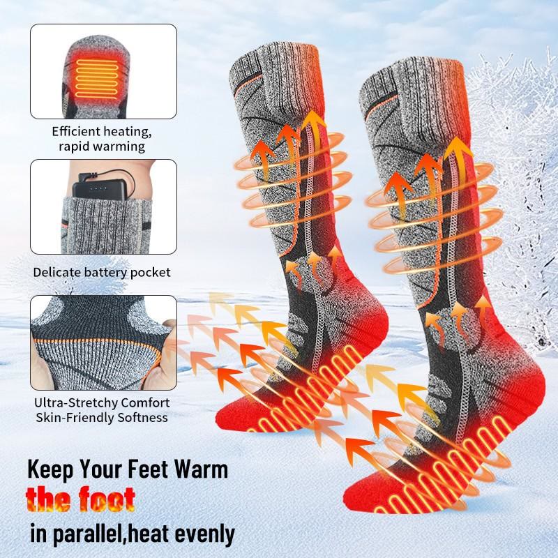 Unisex Heated Socks, Battery-Powered Electric Heating Socks, Winter Warmth Socks for Outdoor Activities, Fishing, Hunting - image 2